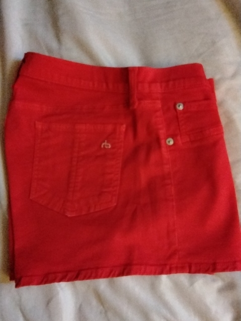 rag & bone Red Denim Skirt